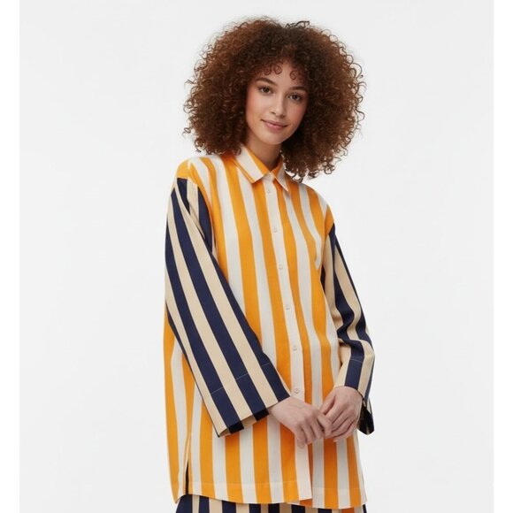 NWT marimekko Torma Merirosvo Paitapusero in Mix Stripe Oversized Shirt 42 / 12 - Picture 2 of 10